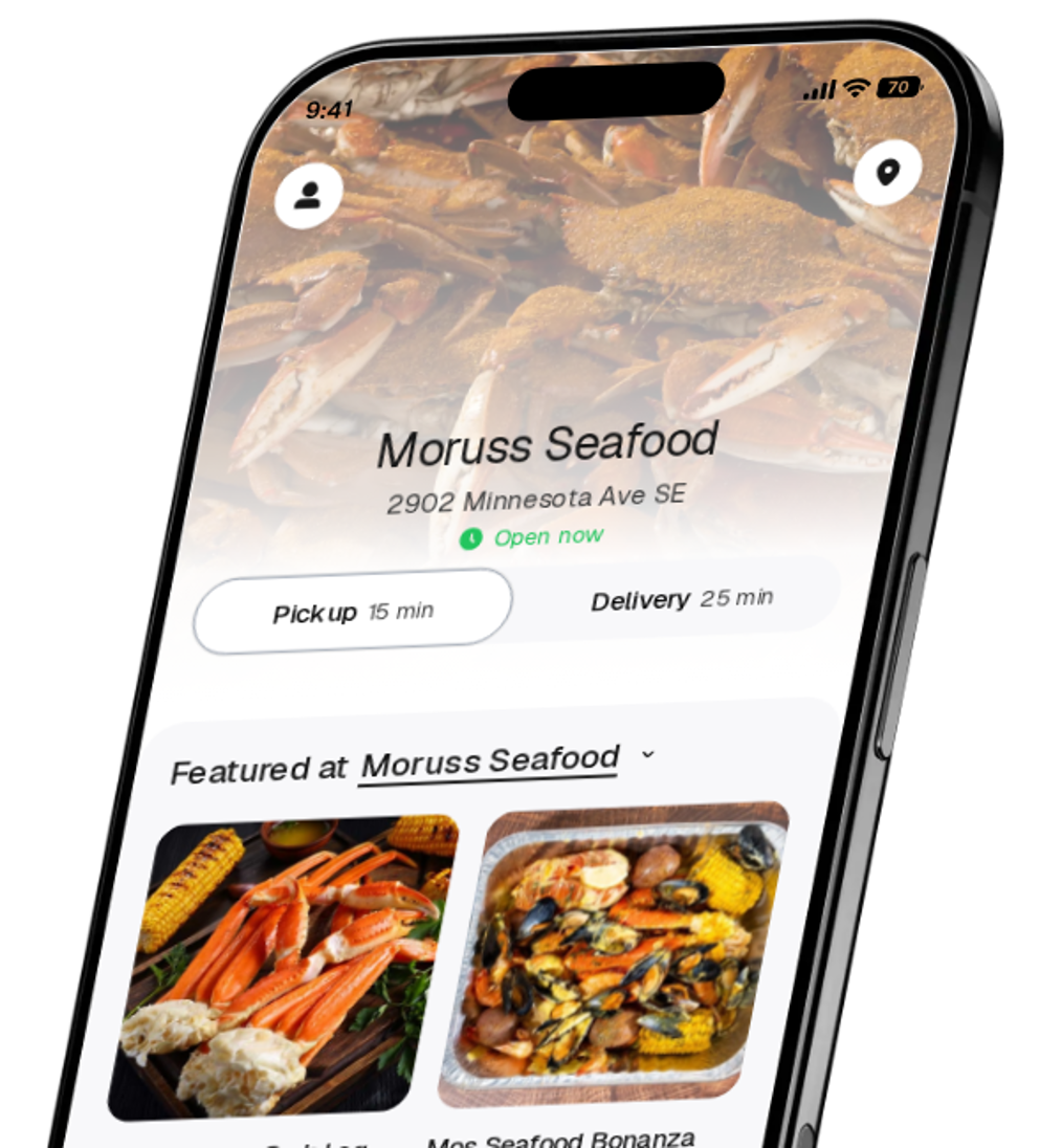 Moruss Seafood app preview